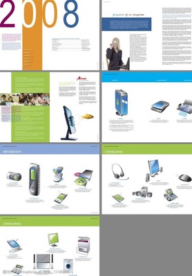 打印機(jī)畫(huà)冊(cè)中的電子產(chǎn)品 視覺(jué)藝術(shù)的科技演繹